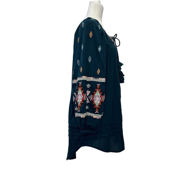 Sundance Sun and Sand Cover Up NEW Petite Small Button Down Dress Embroidered - Picture 5 of 8